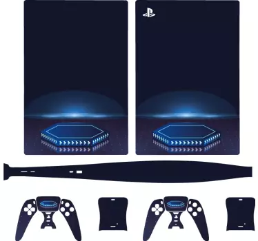 εξαγωνικό βάθρο φουτουριστικό playstation 5 decal - TenStickers