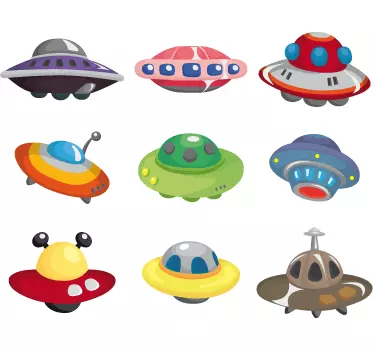 αυτοκόλλητα τοίχου alien ufos - TenStickers