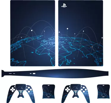 φωτεινή φωτιά σπινθήρες playstation 5 decal - TenStickers