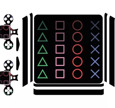 Fading ps κουμπιά playstation 5 αυτοκόλλητα - TenStickers
