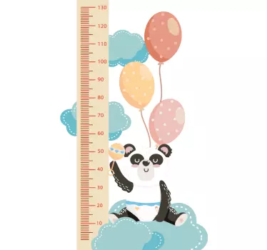 αυτοκόλλητο γράφημα μωρό panda με αερόστατα - TenStickers