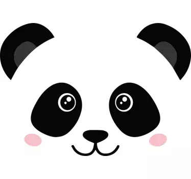 ευτυχισμένος panda εικόνα τέχνης τοίχο - TenStickers