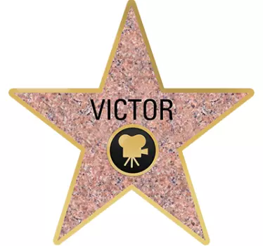 εξατομικευμένο αυτοκόλλητο τοίχου αστέρι hollywood - TenStickers
