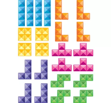 διακοσμητικό αυτοκόλλητο κομμάτια tetris - TenStickers