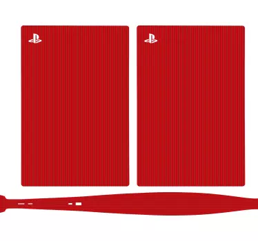 κόκκινο χρώμα με ρίγες playstation 5 decal - TenStickers