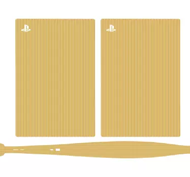 αυτοκόλλητο με μπεζ χρώμα με ρίγες playstation 5 - TenStickers
