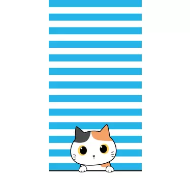 πολύχρωμο decal παράθυρο γάτας peeking - TenStickers
