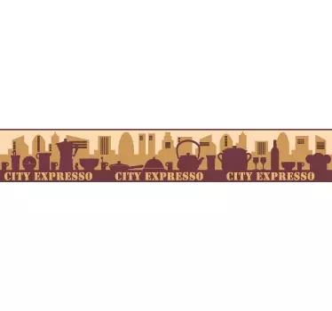 αυτοκόλλητο πλακιδίων expresso πόλης - TenStickers
