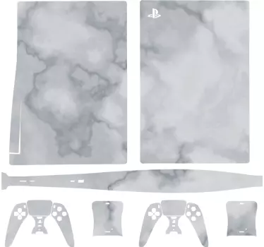 λευκό μάρμαρο υφή playstation 5 decal - TenStickers