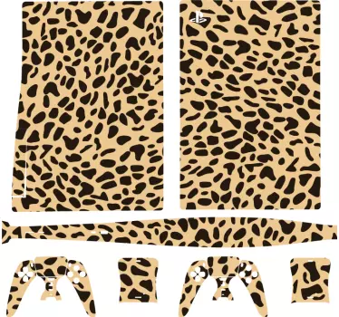 Αυτοκόλλητο με αυτοκόλλητο leopard animal print playstation 5 - TenStickers