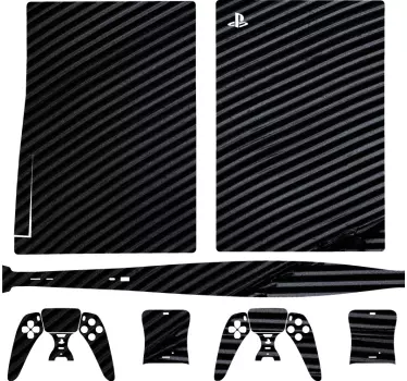 στερεό ματ μαύρο playstation 5 decal - TenStickers