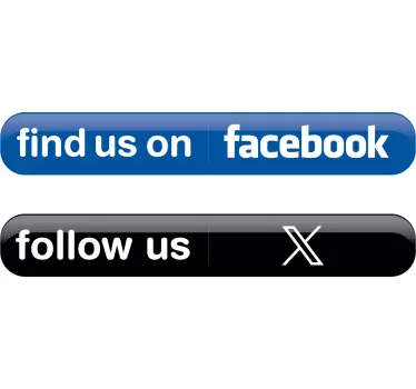 αυτοκόλλητα twitter & facebook - TenStickers