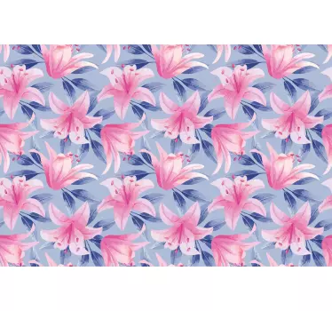 ροζ και μοβ ακουαρέλα floral εικονογράφηση παράθυρο αυτοκόλλητο - TenStickers