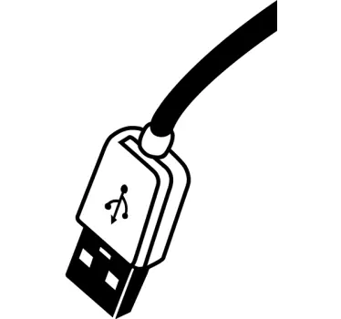 αυτοκόλλητο τοίχου καλωδίου usb - TenStickers