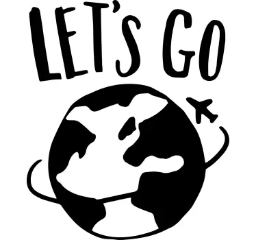 Lets go world vintage ταξιδιωτικά αυτοκόλλητα - TenStickers