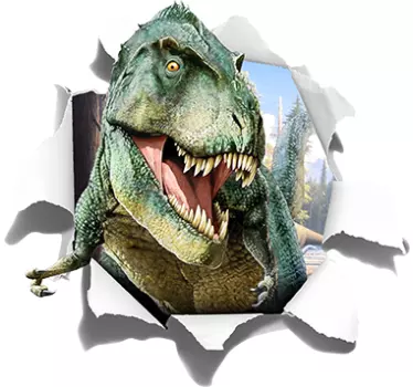 3d αυτοκόλλητο τοίχου t-rex - TenStickers