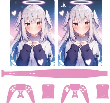 Anime girl ps5 skin - TenStickers