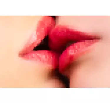 Αυτοκόλλητο ντους εικονογράφηση φιλί - TenStickers