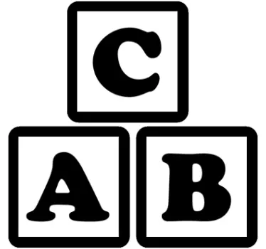 αυτοκόλλητο abc cubes kids - TenStickers