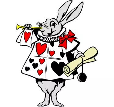 Αυτοκόλλητο με την alice in wonderland rabbit kids - TenStickers