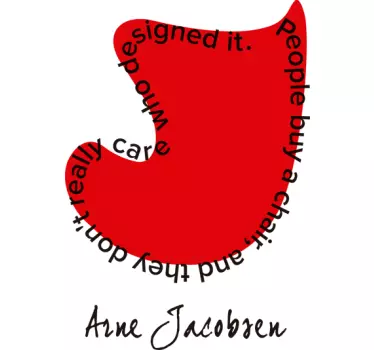 αυτοκόλλητο τοίχου arne jacobsen - TenStickers