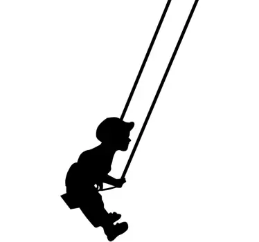 αγόρι σε swing decal - TenStickers