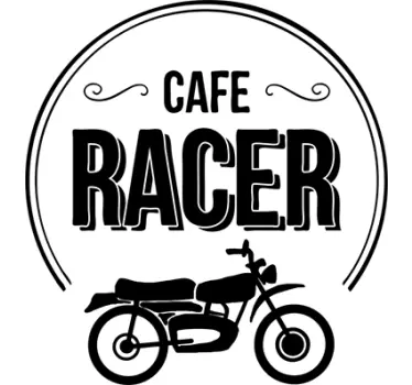 Cafe racer μοτοσικλέτα decal - TenStickers