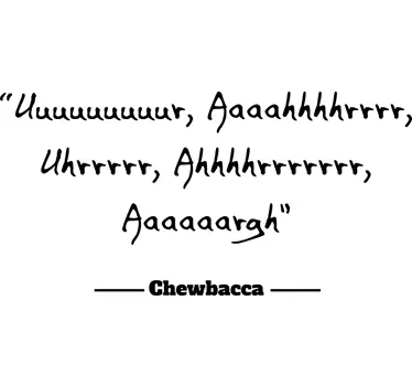 αυτοκόλλητο απόσπασμα chewbacca - TenStickers