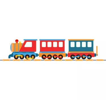 αυτοκόλλητο κρεμάστρα τοίχου τρένου choo-choo - TenStickers