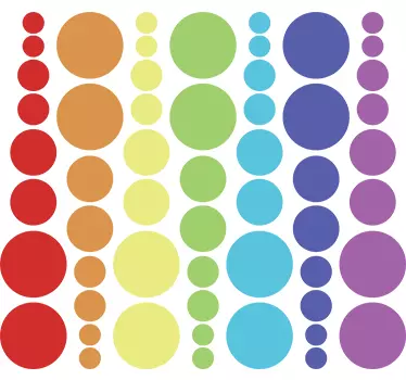 αυτοκόλλητο κύκλο ουράνιο τόξο - TenStickers
