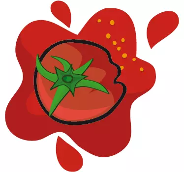 αυτοκόλλητο θρυμματισμένη ντομάτα - TenStickers
