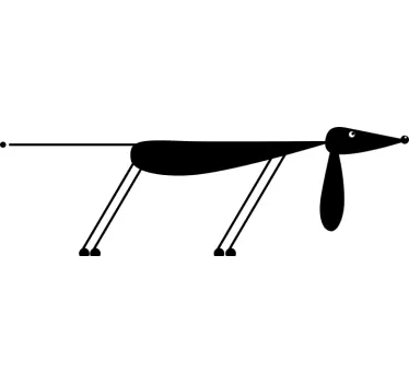 αυτοκόλλητο τοίχου dachshund - TenStickers
