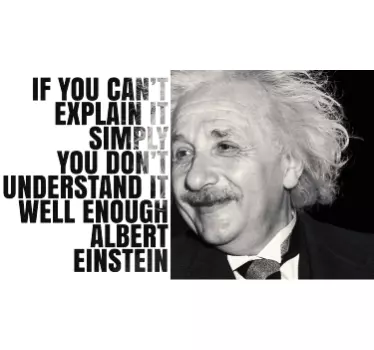 Einstein απόσπασμα decal - TenStickers
