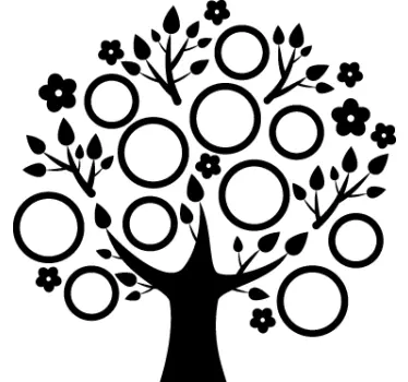οικογενειακές φωτογραφίες wall decal δέντρο - TenStickers