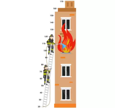 αυτοκόλλητο γραφήματος ύψους πυροσβεστών - TenStickers