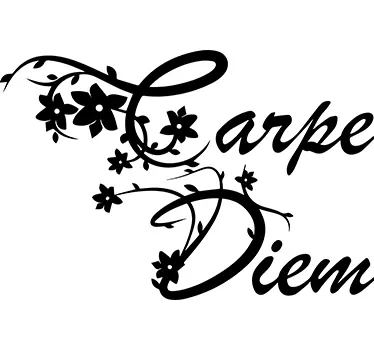 αυτοκόλλητο με floral carpe diem - TenStickers