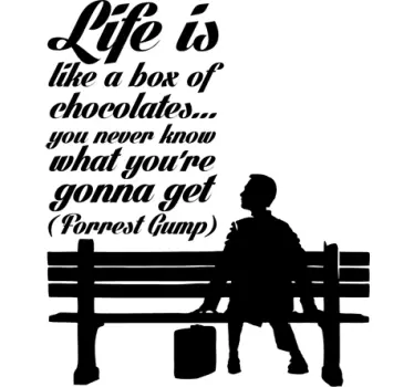 αυτοκόλλητο τοίχου του forrest gump - TenStickers