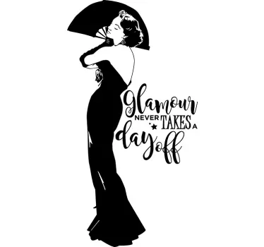 Glamour απόσπασμα τοίχου decal - TenStickers