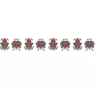 αυτοκόλλητο hamsa mano yoga border - TenStickers