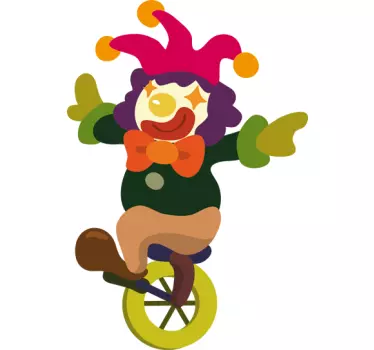 αυτοκόλλητα harlequin σε unicycle παιδιά - TenStickers