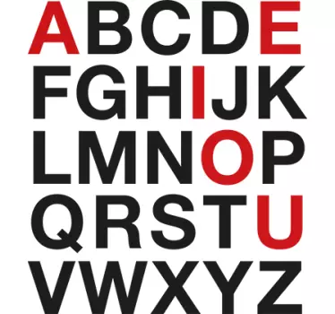 ελικοειδές αλφάβητο κείμενο τοίχου decal - TenStickers