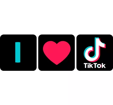 Λατρεύω το αυτοκόλλητο τοίχου tik tok - TenStickers