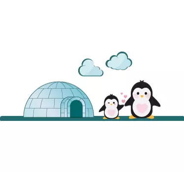 Αυτοκόλλητο με το igloo για παιδιά στο σπίτι - TenStickers