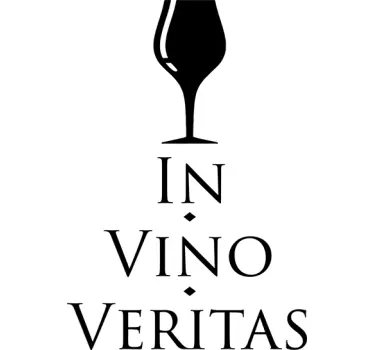σε αυτοκόλλητο κειμένου in vino veritas - TenStickers