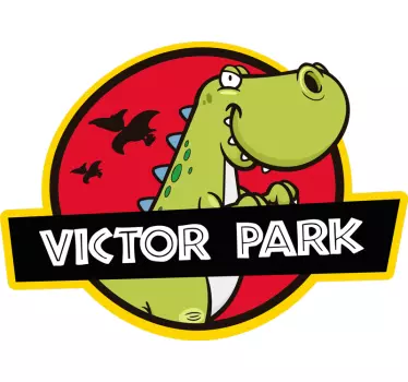 αυτοκόλλητο τοίχου με λογότυπο jurassic park - TenStickers