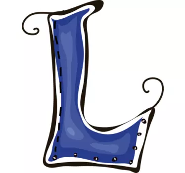 αυτοκόλλητο γράμμα l - TenStickers