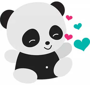 αυτοκόλλητο μωρό αγάπης panda - TenStickers