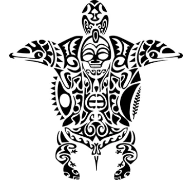 αυτοκόλλητο τοίχου χελώνας maori - TenStickers