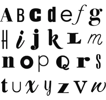 μοντέρνο αλφάβητο κείμενο τοίχου decal - TenStickers