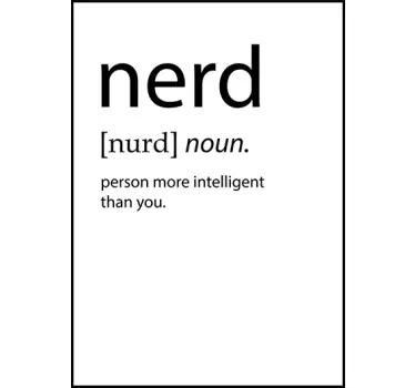 αυτοκόλλητο τοίχου ορισμού nerd - TenStickers